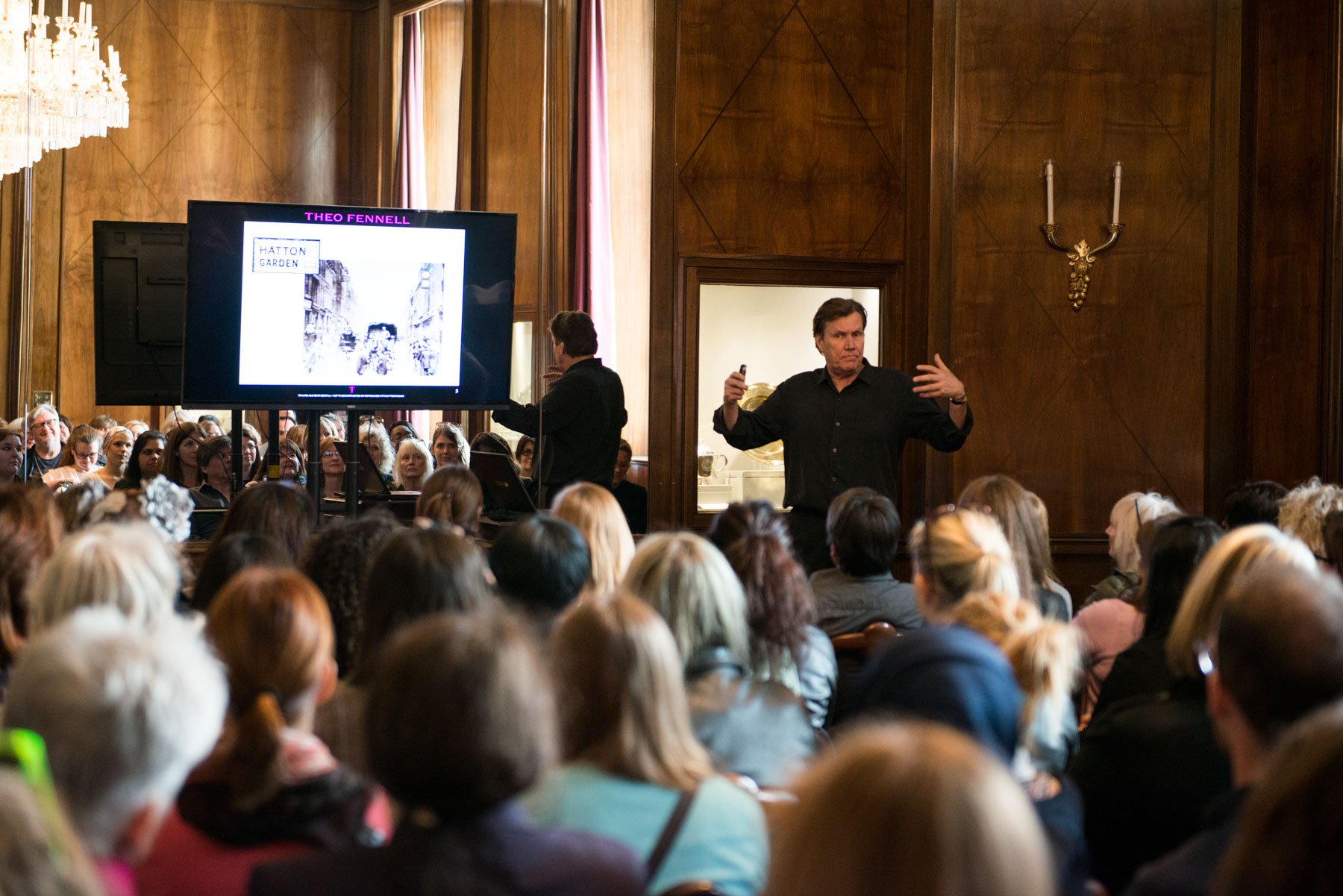 Theo Fennell speaking at a Make Your Mark student event in 2015