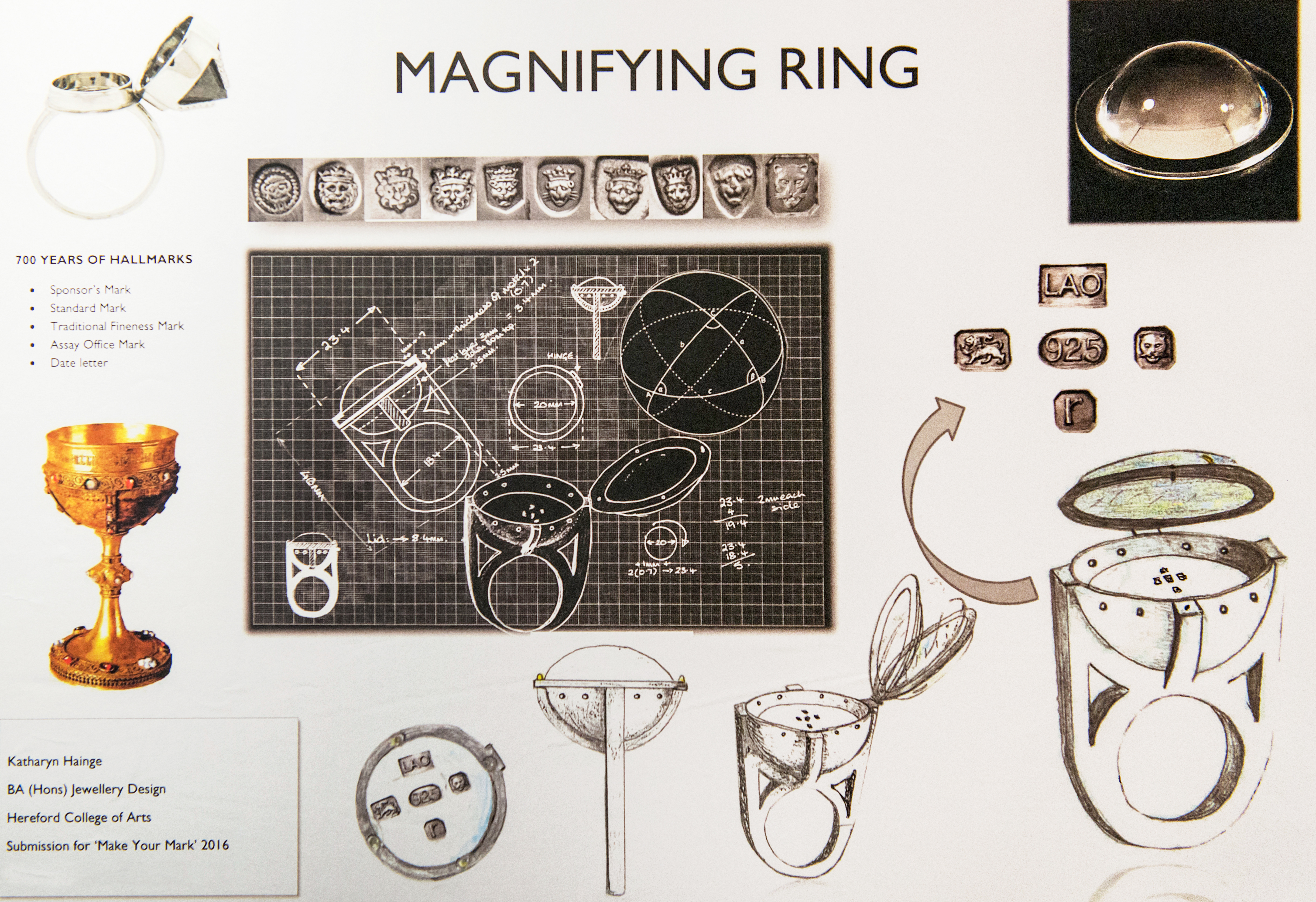 Kate Hainge - Joint Second Prize "Magnifying Ring"