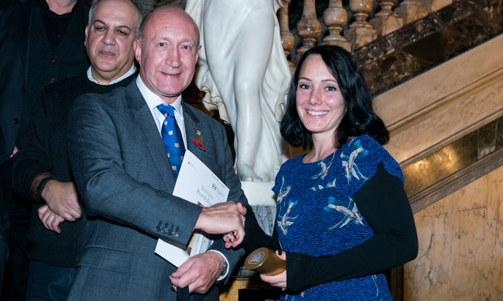 Roxanne Gilbert winner Jewellery Category with Richard Fox