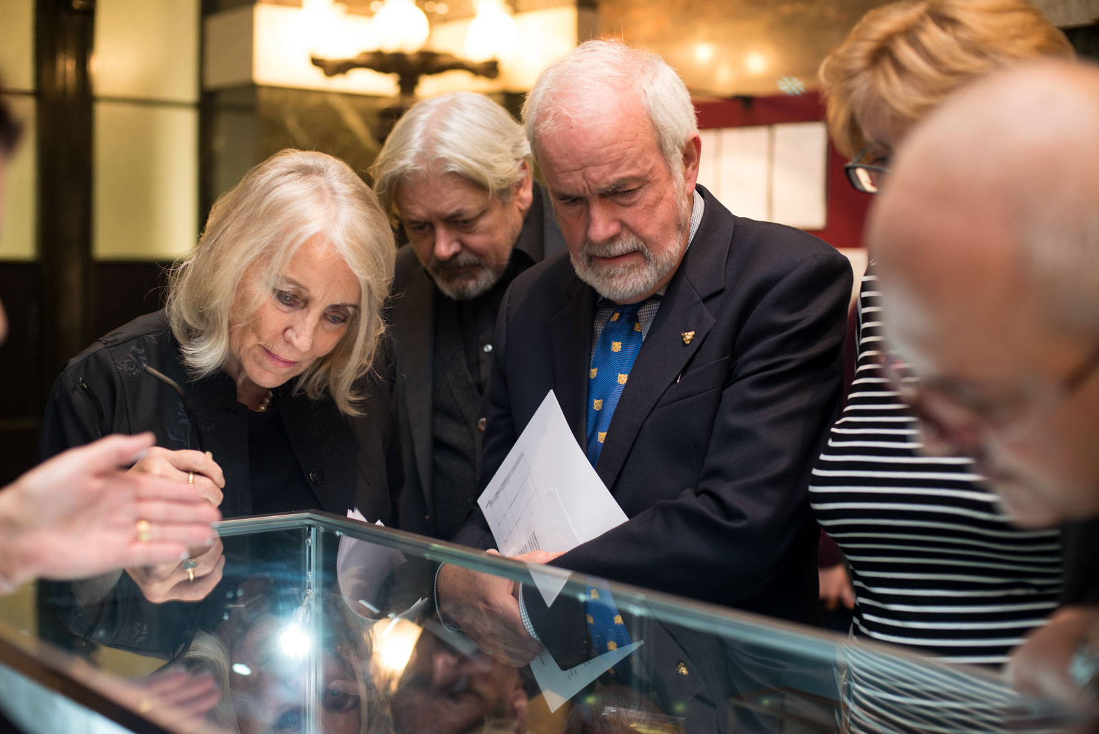 The judging panel examine entries for the Make Your Mark Awards