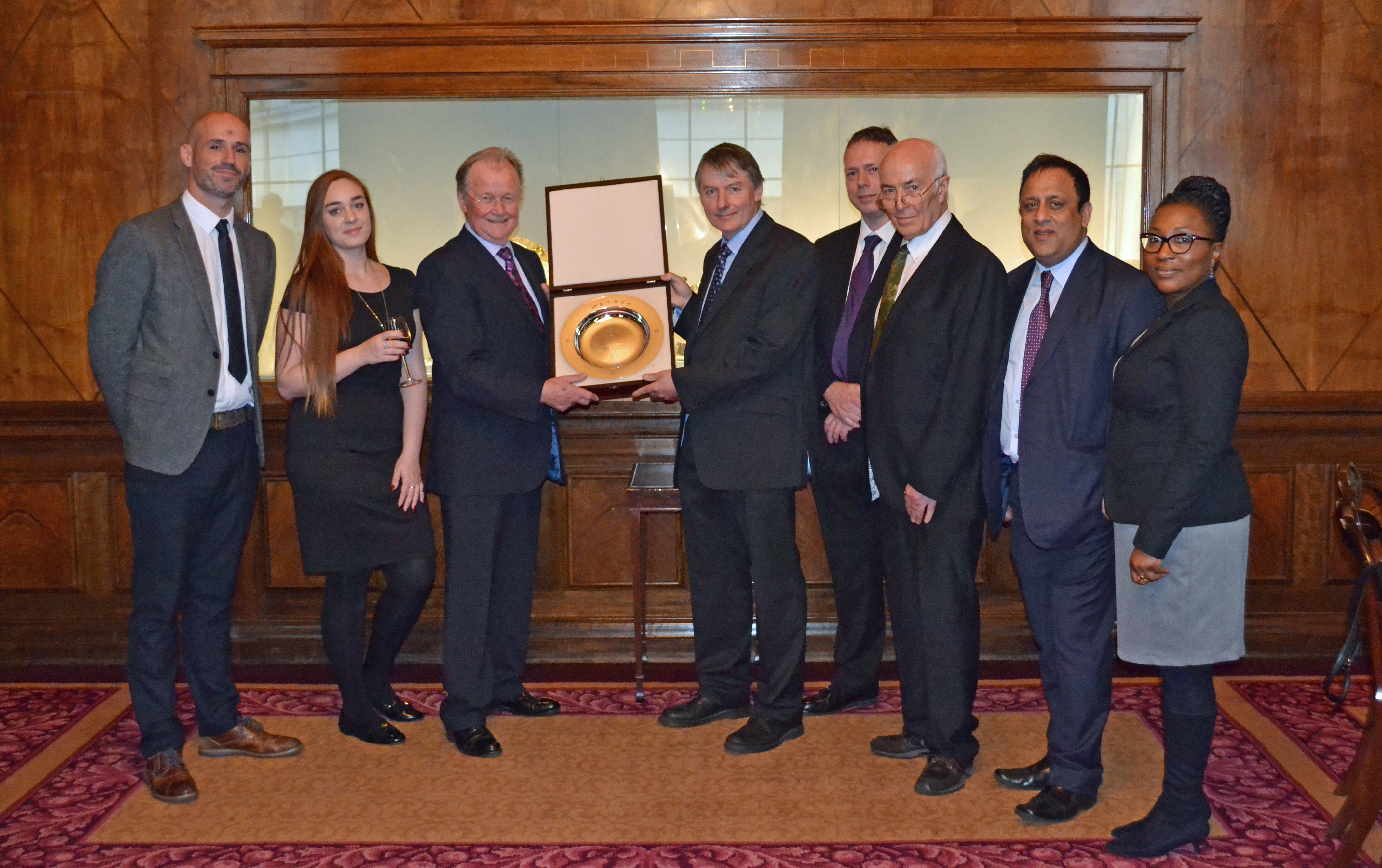 Representatives from the London Borough of Ealing in the Exhibition Room at Goldsmiths' Hall