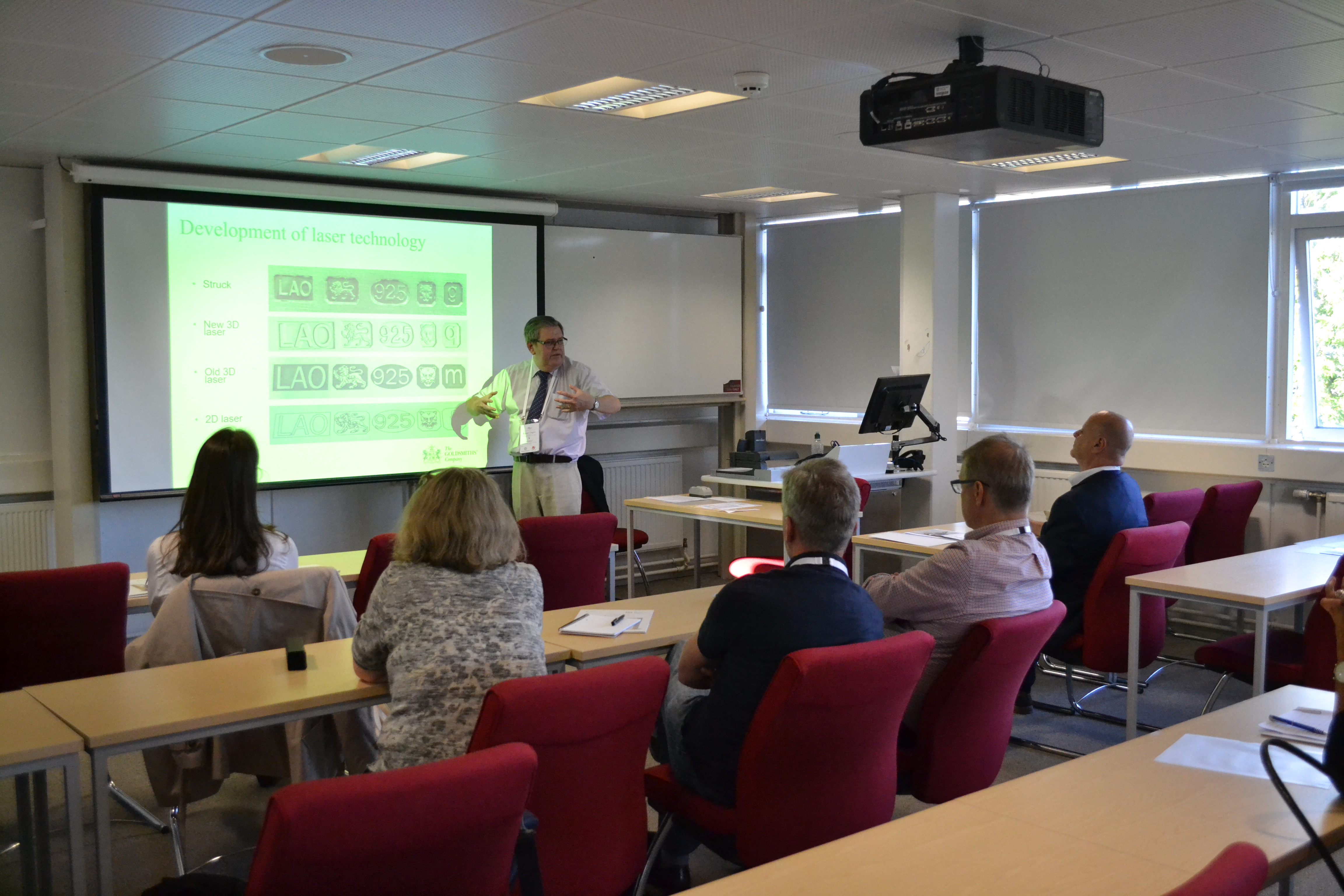 Dr Robert Organ talking at the hallmarking workshop