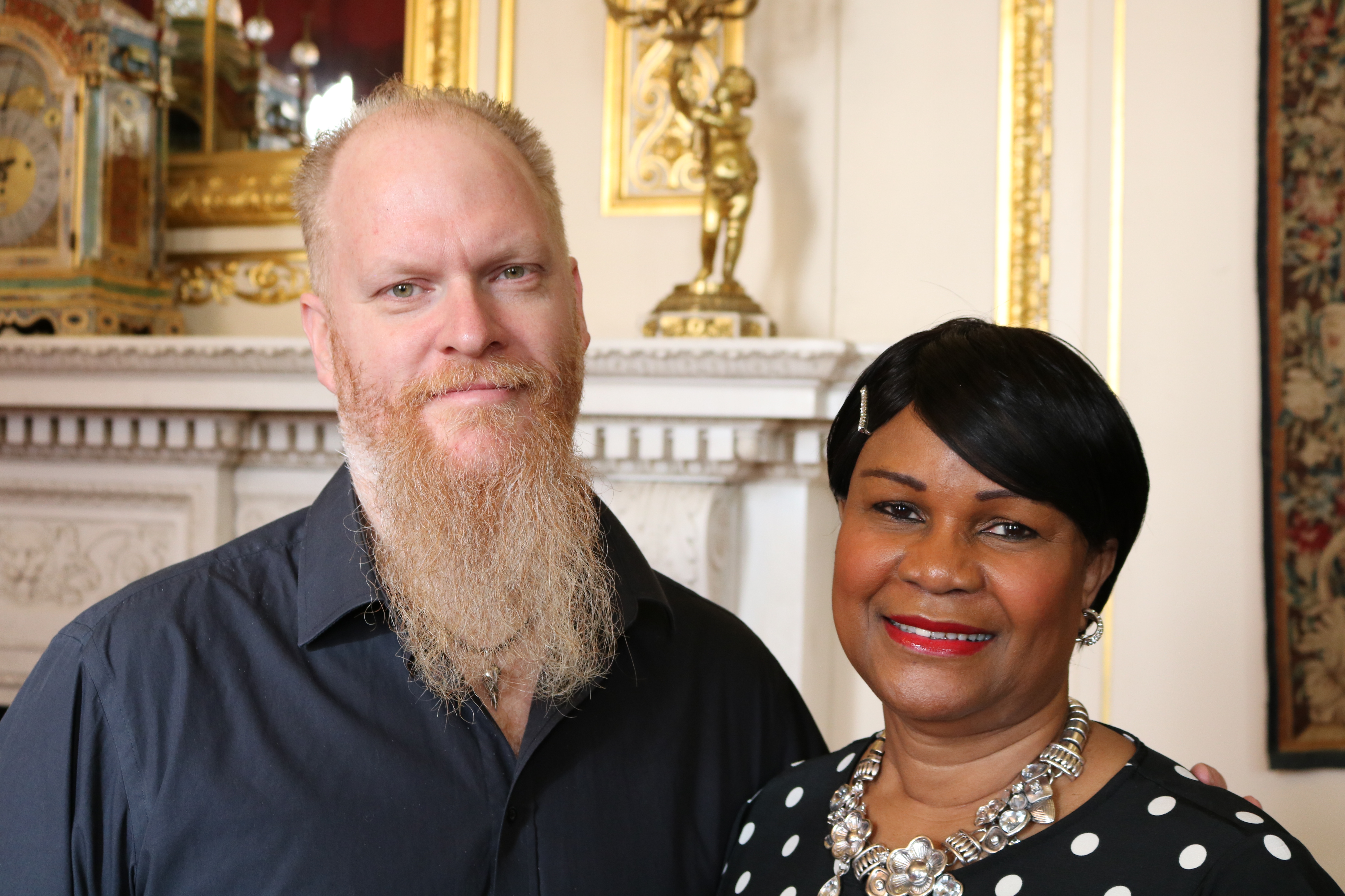 Alex and Prim in the Drawing Room at Goldsmiths' Hall